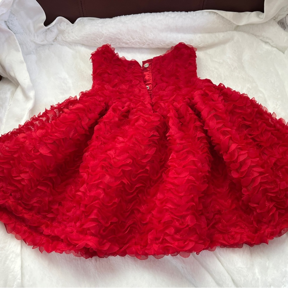 Adorable Red Ruffled Dress - Picture 2 of 2